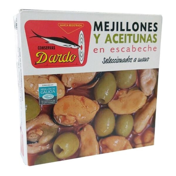 MEJILLONES Y ACEITUNAS EN ESCABECHE DARDO
